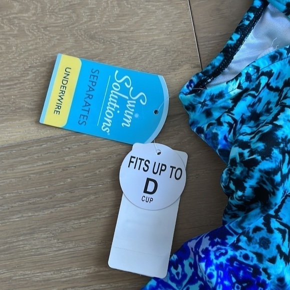 Nwt Swim Solutions Santorini Underwire Tankini Swim Top - Picture 6 of 6